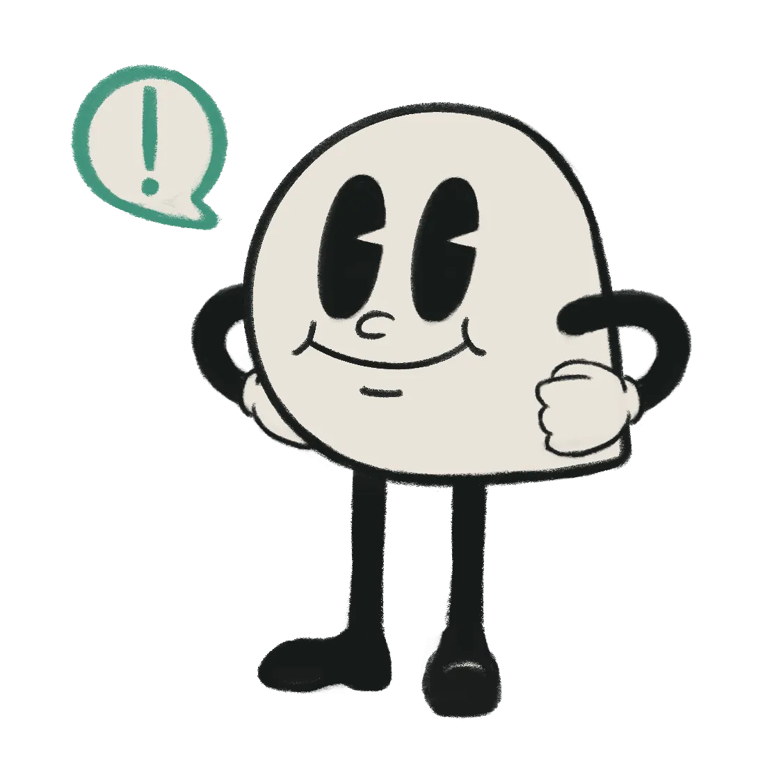 Elby, the Language Buddies mascot, pointing out an important rule